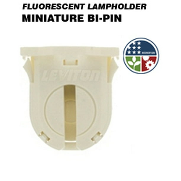 White Snap-in Leviton 23662-SWP Fluorescent Lampholder White Snap-in Leviton 23662-SWP Fluorescent Lampholder